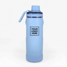 Customized Light Blue 700 ml Double-Wall Water Bottles in Pastel Colors with logo