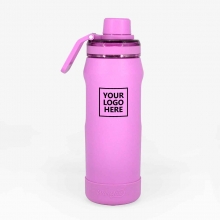 Customized Light Pink 700 ml Double-Wall Water Bottles in Pastel Colors with logo