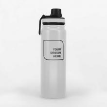 Customized  White 800 ml NITRO Double Wall Stainless Bottles with logo
