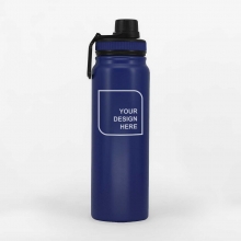 Customized Dark Blue 800 ml NITRO Double Wall Stainless Bottles with logo