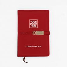 Custom Printed 2026 A5 Planners with Leatherette Cover and Magnetic Strap as Corporate Giveaways