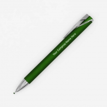 Customized  Green MELVIN Aluminum Sign Pens with logo