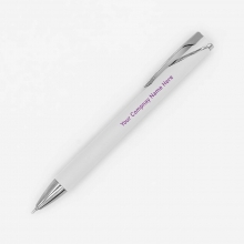 Customized  White MELVIN Aluminum Sign Pens with logo