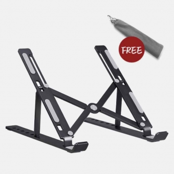 Custom Printed MG Adjustable Alloy Laptop Riser #2 as Corporate Giveaways