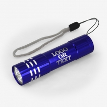Custom Printed USB Chargeable LED Flashlight with Blinking Mode #2 as Corporate Giveaways