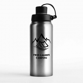 Customized  Silver 700 ml Easy-Go Stainless Chute Camping Water Bottles with logo