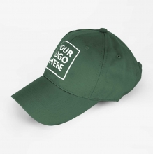Customized  Green Fine Cotton Unisex Baseball Caps  with logo
