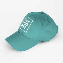 Customized Mint Green Fine Cotton Unisex Baseball Caps  with logo