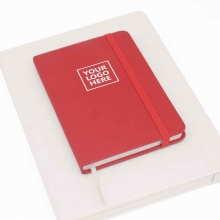 Customized  Red GLENN Pocket Notebooks with Elastic Band with logo