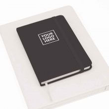Customized  Black GLENN Pocket Notebooks with Elastic Band with logo