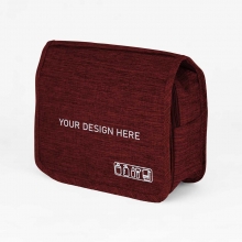 Customized  Red Hangable Toiletries and Cosmetics Organizers with logo