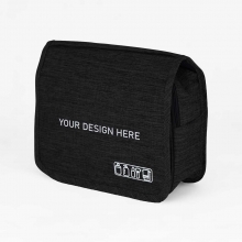 Customized  Black Hangable Toiletries and Cosmetics Organizers with logo