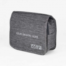 Customized  Gray Hangable Toiletries and Cosmetics Organizers with logo