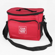 Custom Printed Insulated Lunch Bag with Side Pockets and Strap as Corporate Giveaways