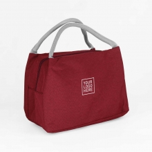 Customized  Red JULIA Average Size Insulated Lunch Bags with logo