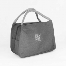 Customized  Gray JULIA Average Size Insulated Lunch Bags with logo