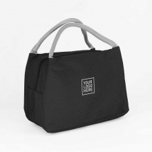 Customized  Black JULIA Average Size Insulated Lunch Bags with logo