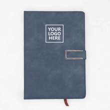 Customized  Blue JUPITER Cushion Bound Journals with logo
