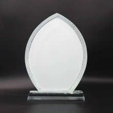Mypowderblue New Product Leaf Shape Glass Plaques B