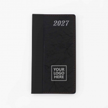 Customized  Black 2027 Leatherette Mini Planners 1 with logo