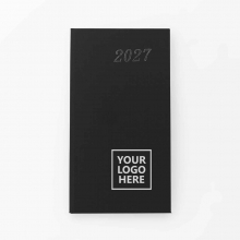 Customized  Black 2027 Leatherette Mini Planners 2 with logo