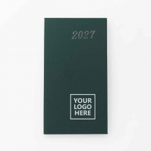 Customized  Green 2027 Leatherette Mini Planners 2 with logo