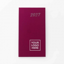 Customized  Pink 2027 Leatherette Mini Planners 2 with logo