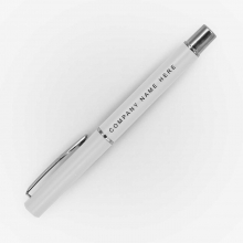 Customized Pearl White LEVI Promotional Plastic Pens with logo