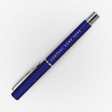Customized  Blue LEVI Promotional Plastic Pens with logo