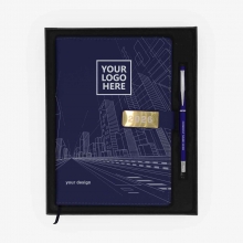 Customized  Blue Planner and Pen Gift Sets for Employees and Clients #7 with logo