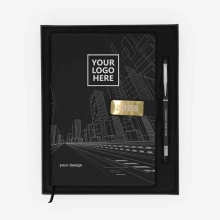 Customized  Black Planner and Pen Gift Sets for Employees and Clients #7 with logo
