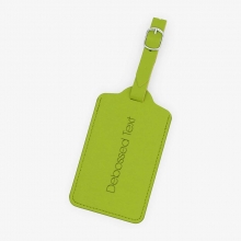 Custom Printed PU Leather Luggage Tags with Card Slot as Corporate Giveaways