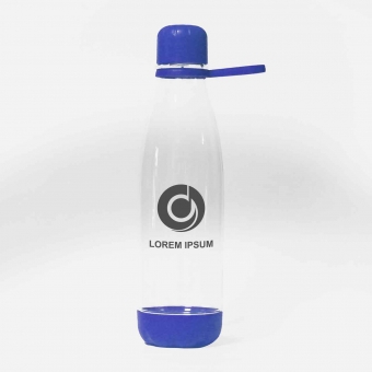 Customized  Blue 700 ml Promotional Cola Shaped Plastic Water Bottles with logo
