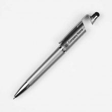 Customized  Silver ROCES 3-in-1 Plastic Pens with Stylus and Phone Holder with logo