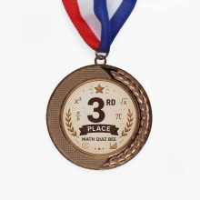 Customized PH Bronze Round Academic Medals with Full Color Imprint  with logo