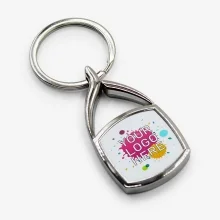 Mypowderblue New Product Rounded Square Stainless Metal Keychains #15