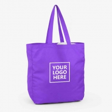 Customized  Violet Spacious Polyester Laundry Tote Bags with logo