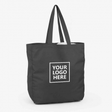 Customized  Black Spacious Polyester Laundry Tote Bags with logo