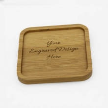 Custom Printed Square Bamboo Coasters as Corporate Giveaways