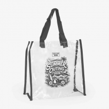 Customized  Black Transparent Tote Bags for Women #1 with logo