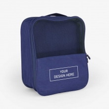Custom Printed Trolley-Ready Shoe Bags with 3 Extra Compartments as Corporate Giveaways