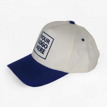 Customized Navy Blue Unisex Baseball Caps with 5 Cotton Panels with logo
