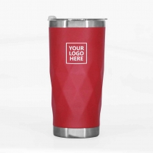 Customized  Red YETI Double Wall Stainless Tumblers with Triangular Patterns with logo