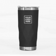 Customized  Black YETI Double Wall Stainless Tumblers with Triangular Patterns with logo