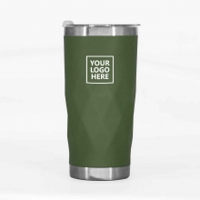 Customized  Green YETI Double Wall Stainless Tumblers with Triangular Patterns with logo