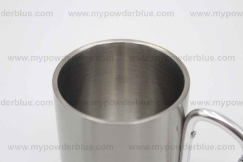 10 oz Stainless Coffee Mugs with Carabiner shot