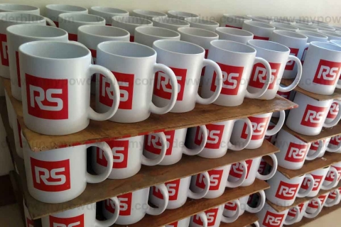 11 oz Matte White Ceramic Coffee Mugs sample