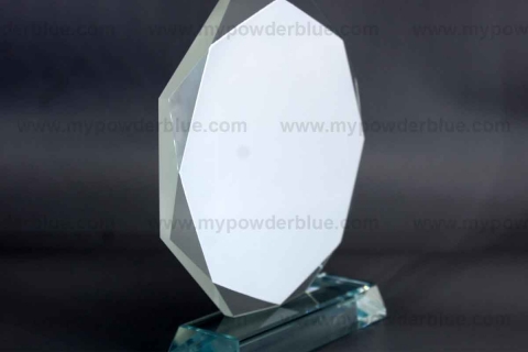 12 mm Octagon Glass Plaque B shot