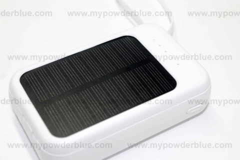 12000 mAh Solar Power Banks with Built-in Cables shot