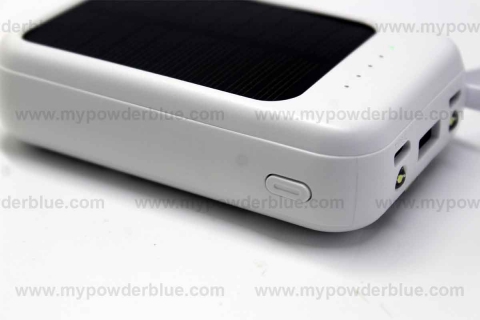 12000 mAh Solar Power Banks with Built-in Cables shot